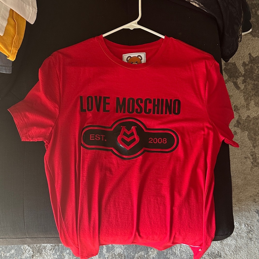 Love Moschino Vibrant Red Logo Tee